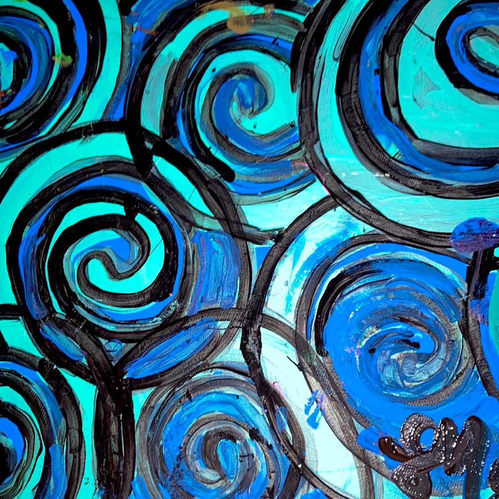 A Body At Storm - Original acrylic on flat canvas.